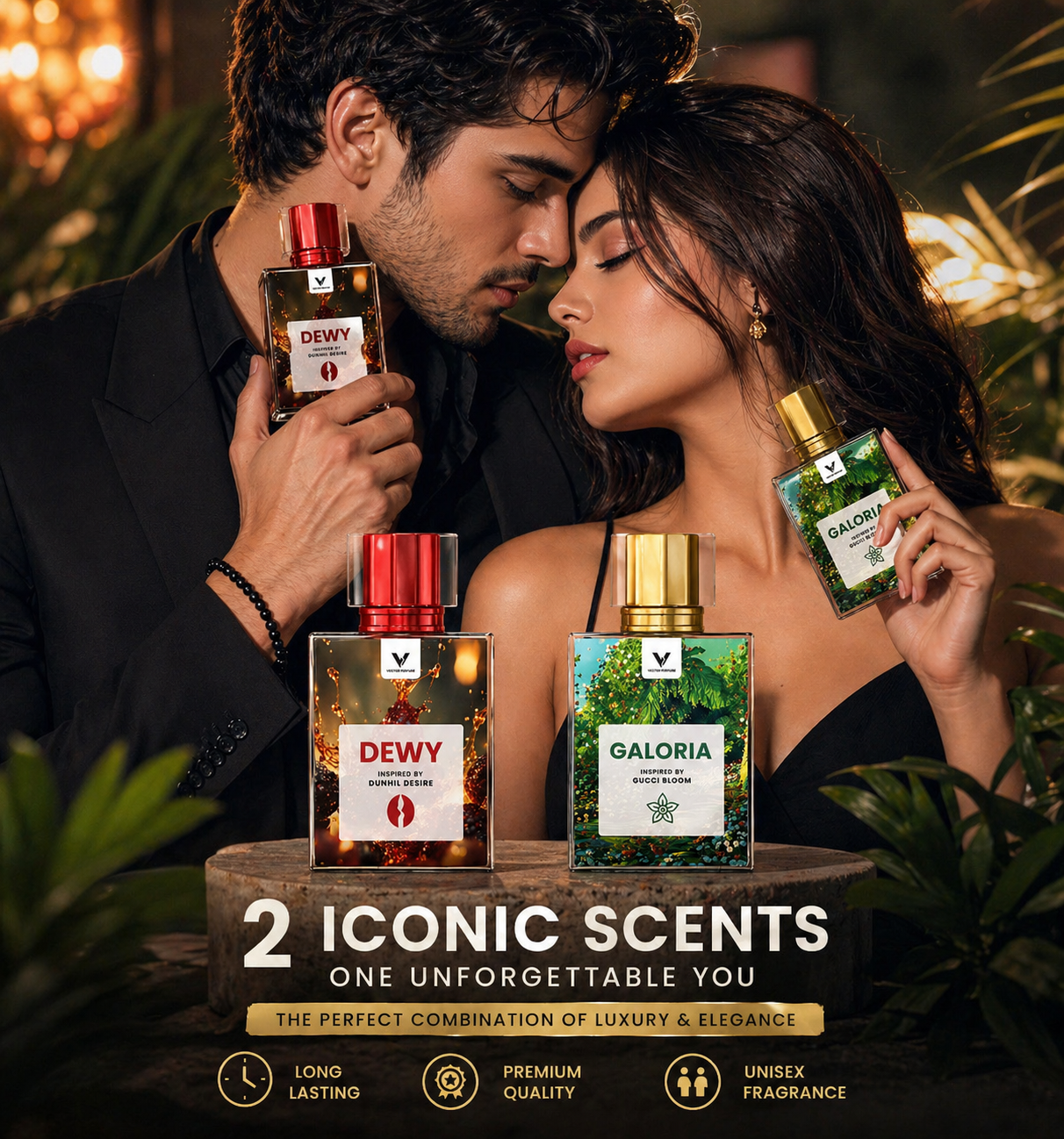Dewy + Galoria Perfume Set – Long Lasting Premium Fragrance (Pack of 2)