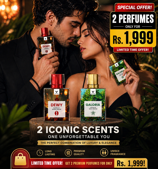 Dewy + Galoria Perfume Set – Long Lasting Premium Fragrance (Pack of 2 × 50ml)